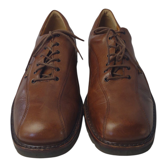 Mephisto Brown Leather Oxford Shoe Size 13 Solid Goodyear Welt Air Relax Loafer - Picture 3 of 15